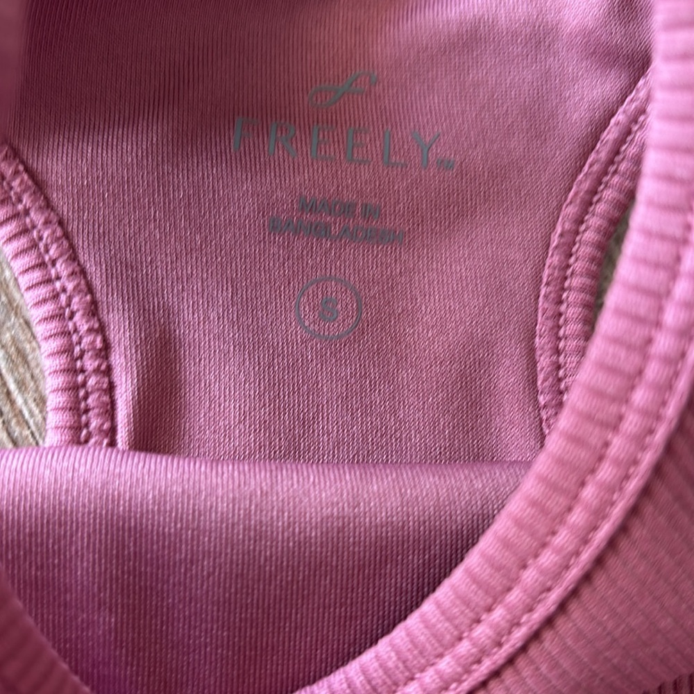 Chic Pink Ribbed Kids Tank Top - Picture 2 of 2
